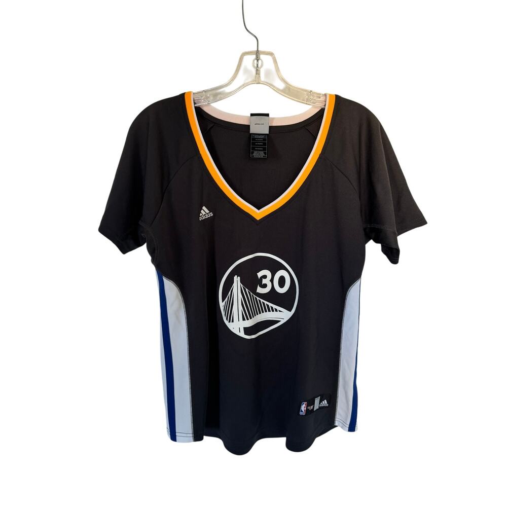 Adidas NBA 4Her Golden State Warriors Shirt Womens XL Fitted Steph Curry #30